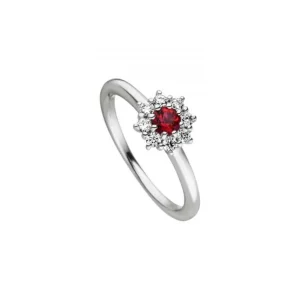 Ringe*Viventy 783401 Ring Damen Rot Topaz Zirkonia Sterling-Silber Gr. 54