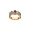 Ringe*Viventy 782311 Ring Damen Roter Topaz Zirkonia Silber Roségold Gr. 56