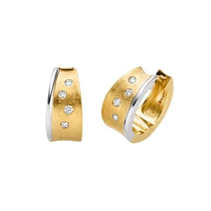 Ohrschmuck*Viventy Creolen Damen Zirkonia Bicolor Gelbgold Silber 787154