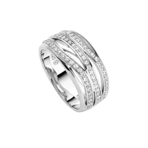 Ringe*Viventy Ring Damen Zirkonia Mehrreihig Sterling-Silver 786161 Gr. 62