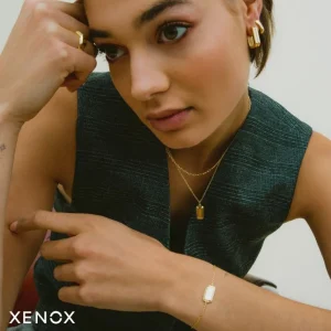 Armbänder & Armreife*Xenox Armband Damen Classic Circle Zirkonia Silber Vergoldet XS2128G