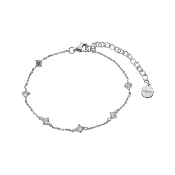 Armbänder & Armreife*Xenox Armband Damen Krappe Funkelnde Zirkonia Sterlingsilber XS2037