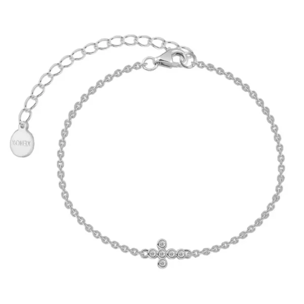 Armbänder & Armreife*Xenox Armband Damen Kreuz mit Zirkonia Sterlingsilber XS10044