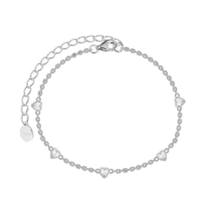 Armbänder & Armreife*Xenox Armband Damen Love Story Herzen Zirkonia Sterlingsilber XS10064