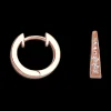 Ohrschmuck*Xenox Creolen Damen Zirkon 925 Silber Vergoldet Rosé 13 mm XS8659R