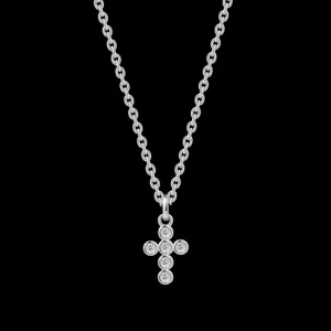 Halsketten*Xenox Kette mit Anhänger Damen Kreuz Zirkonia 925 Silber XS10037