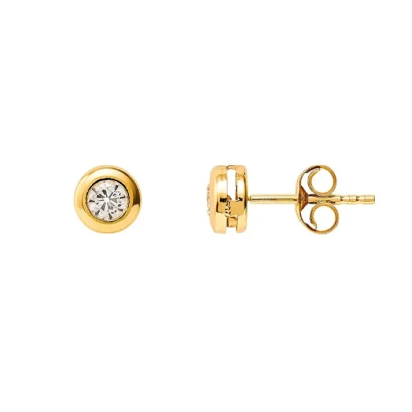 Ohrschmuck*Xenox XG14K4039G Ohrstecker Damen Mädchen Fine Zarge Zirkonia Gelbgold 585/-