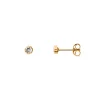 Ohrschmuck*Xenox XG14K4044G Ohrstecker Ohrringe Fine Zarge Zirkonia Ø 3 mm Gelbgold 585/-