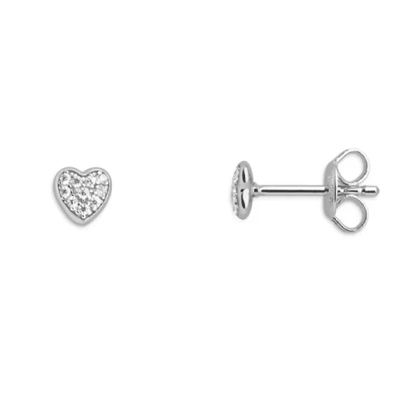 Ohrschmuck | Kinderschmuck*Xenox XS3737N Ohrstecker Ohrringe Damen Love Story Herz Zirkonia Sterling-Silber