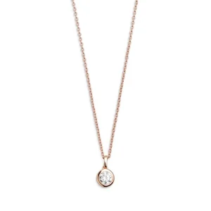 Halsketten*Xenox XS7284RK Kette mit Anhänger Damen Silver Circle Rosé Zirkonia Ø 7 mm