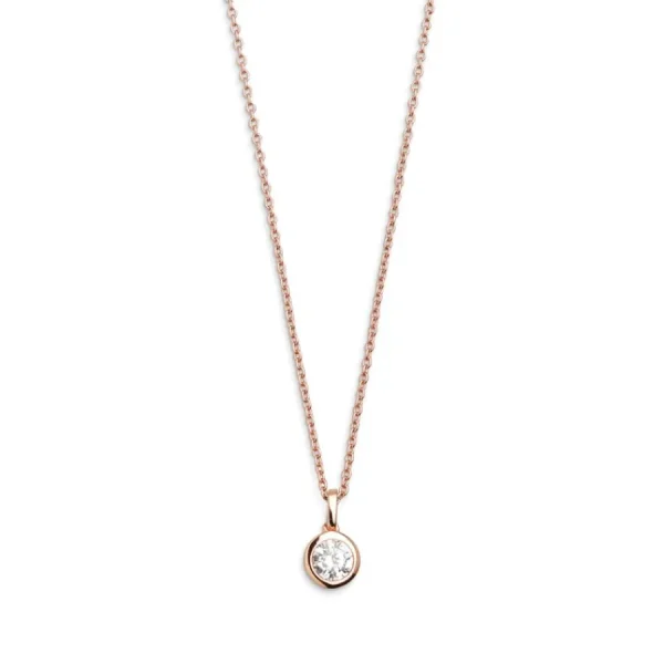 Halsketten*Xenox XS7284RK Kette mit Anhänger Damen Silver Circle Rosé Zirkonia Ø 7 mm